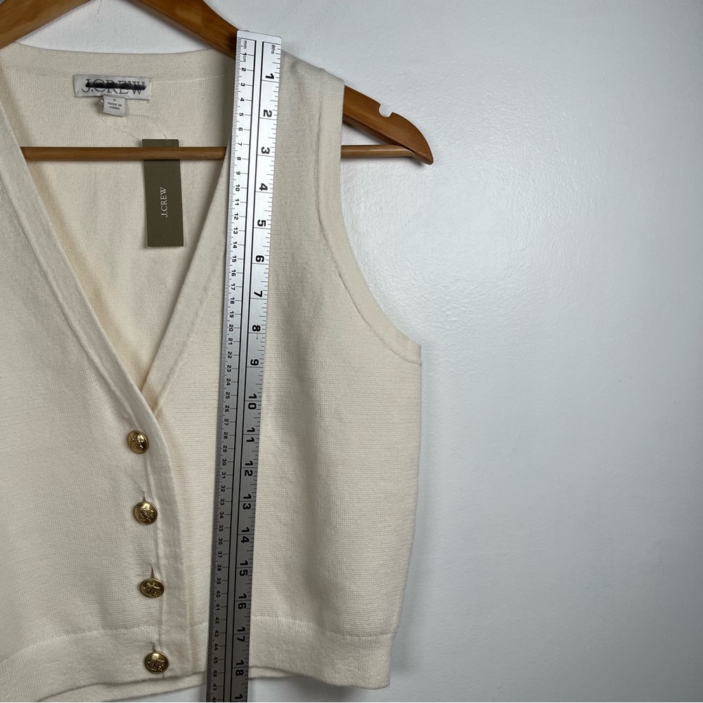 J.Crew Emilie Women’s Sweater-Vest New Sizes S,M Ivory - Picture 14 of 15